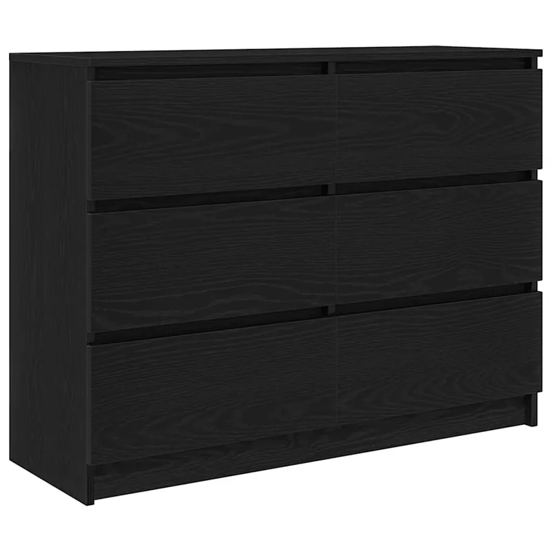 vidaXL Sideboard Schwarz Eichen-Optik 100x35x76 cm Holzwerkstoff Beliebt