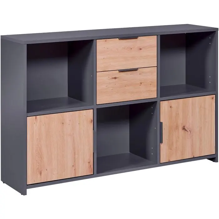 Meistverkauft Inter-Link Sideboard 17203420, artisan eiche, mit Türen und Schubladen, Maße: 120 x 77cm