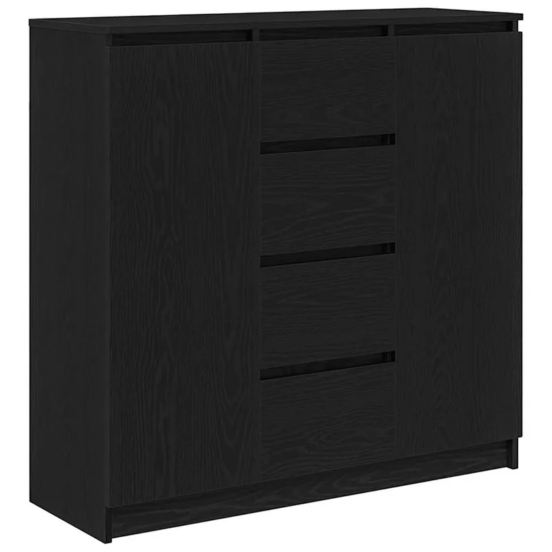 Angebot vidaXL Sideboard mit Schubladen Schwarz Eichen-Optik 100,5x35x98,5 cm