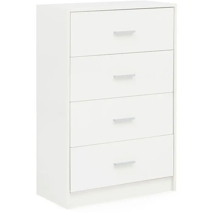 Wohnling Kommode WL5.864, weiß hochglanz, mit 4 Schubladen, 60 x 90 x 30cm Direkt Vom Hersteller