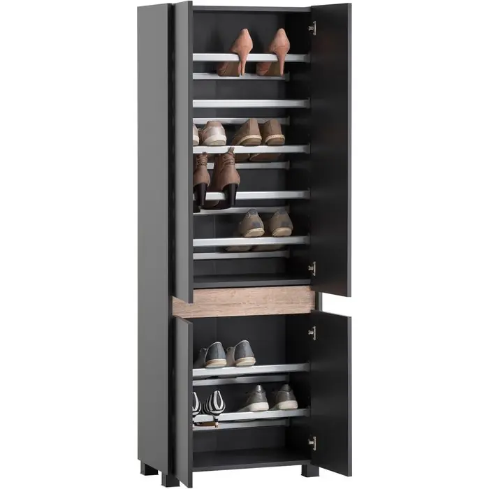 Wochenendangebot Schildmeyer Schuhschrank Cosmo, 701779, anthrazit, 7 Fächer für 24 Paar, Holz, 57 x 165 x 33cm