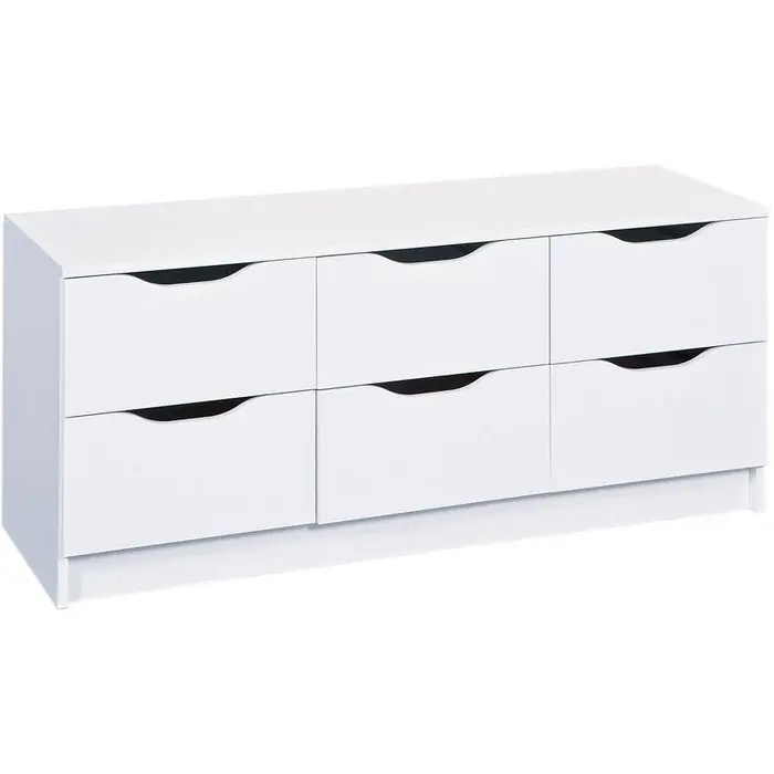 Bestseller Inter-Link Sideboard Westphalen 6, weiß, mit Schubladen, Maße: 120 x 50cm