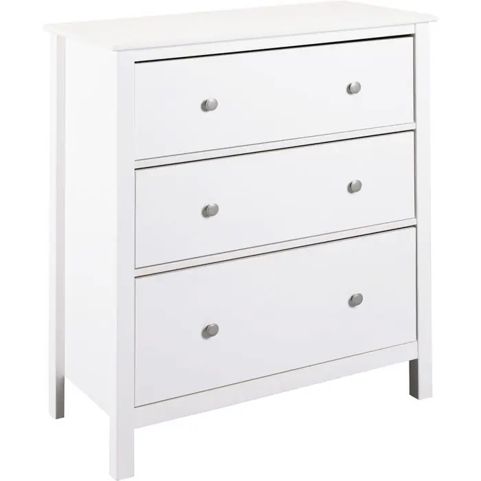 Inter-Link Kommode Chilly Home, weiß, mit 3 Schubladen, 85 x 96 x 39,5cm Markenprodukt