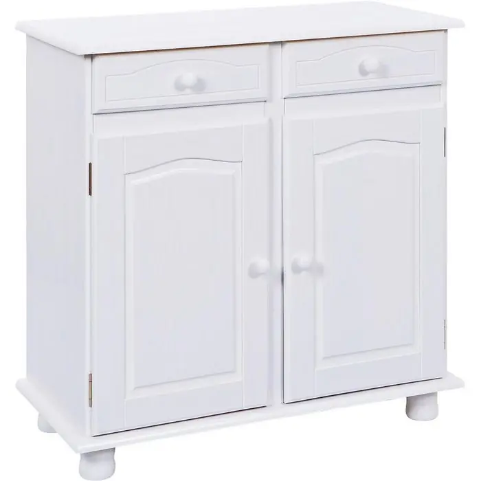 Preis Gesenkt Inter-Link Kommode 20900802, weiß, mit Türen und Schubladen, 88 x 87 x 43cm