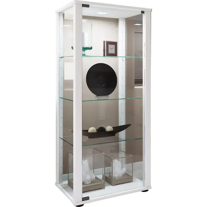 Gratis Versand VCM Glasvitrine Kavisa M, stehend, 3 Fachböden, 50 x 115 x 38cm, weiß