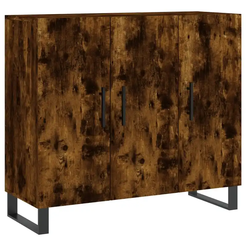 vidaXL Sideboard Räuchereiche 90x34x80 cm Holzwerkstoff Mega-Angebot