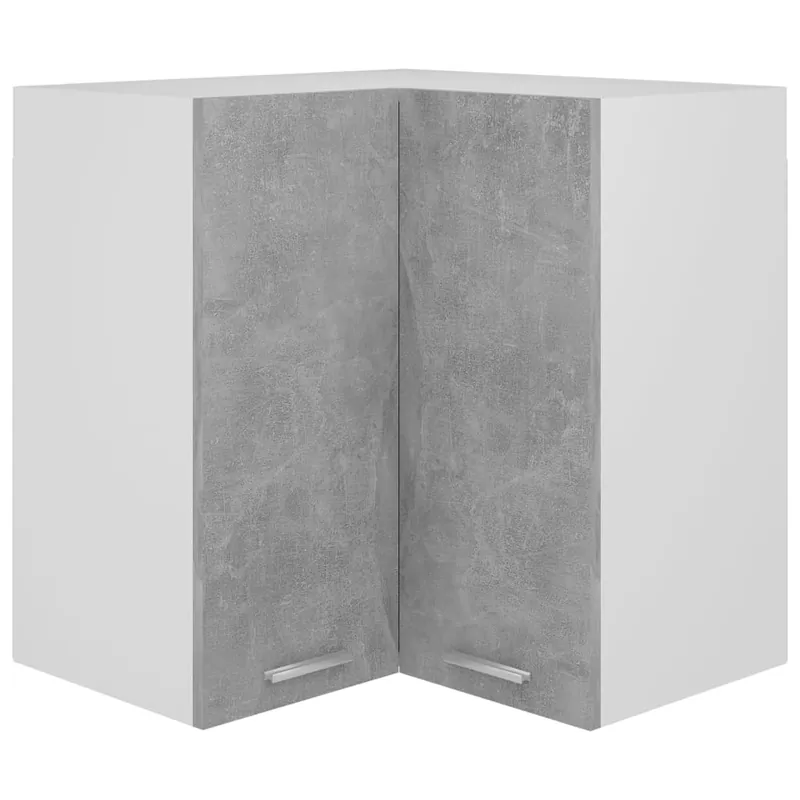 Heißes Angebot vidaXL Eckhängeschrank Lyon Betongrau 57x57x60 cm Holzwerkstoff
