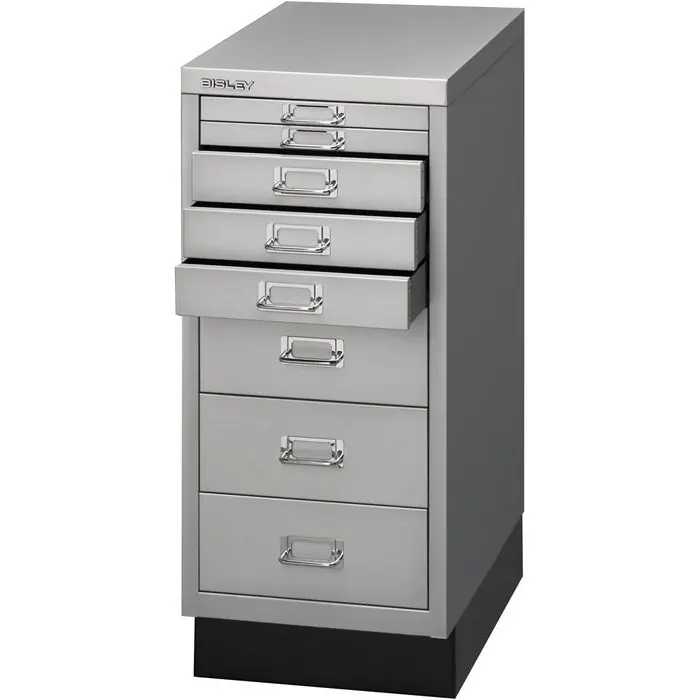 Finale Aktion Bisley Schubladenschrank MultiDrawer, aus Metall, 8 Schübe, silber, (B/H/T) 28 x 67 x 38cm