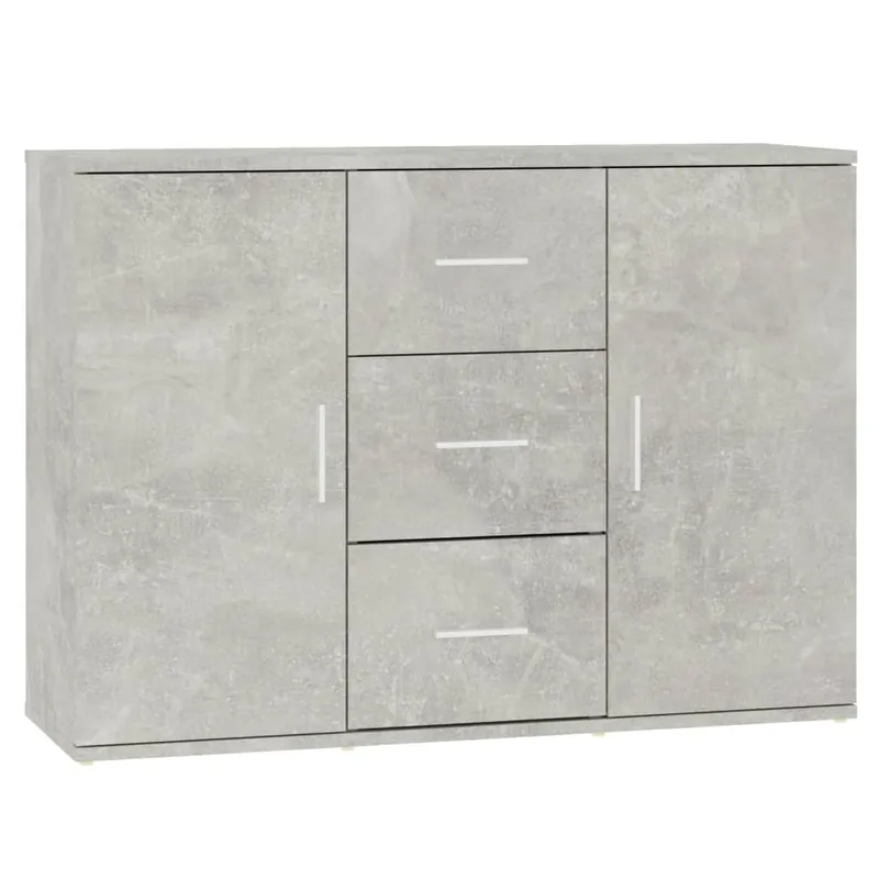 Abverkauf vidaXL Sideboard Betongrau 91x29,5x65 cm Holzwerkstoff