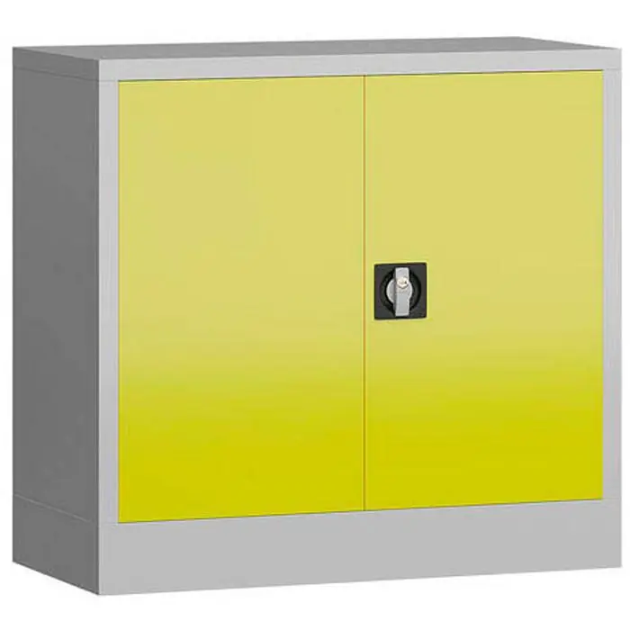 ClassiX Aktenschrank X-530306, aus Metall, abschließbar, 80 x 75 x 38cm, gelb / lichtgrau Solange Der Vorrat Reicht