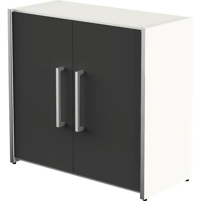 Online Kaufen Kerkmann Aktenschrank Move 3, aus Holz, abschließbar, 80 x 76 x 38 cm (B/H/T), anthrazit / weiß