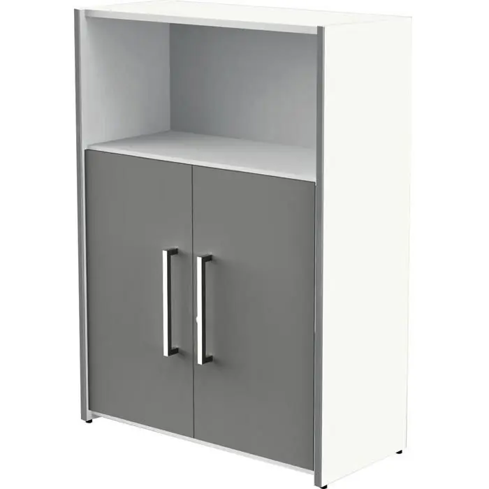 Zertifiziert Kerkmann Kombischrank start up, graphit / weiß, abschließbar, mit 2 Drehtüren, (B/H/) 80 x 111 cm