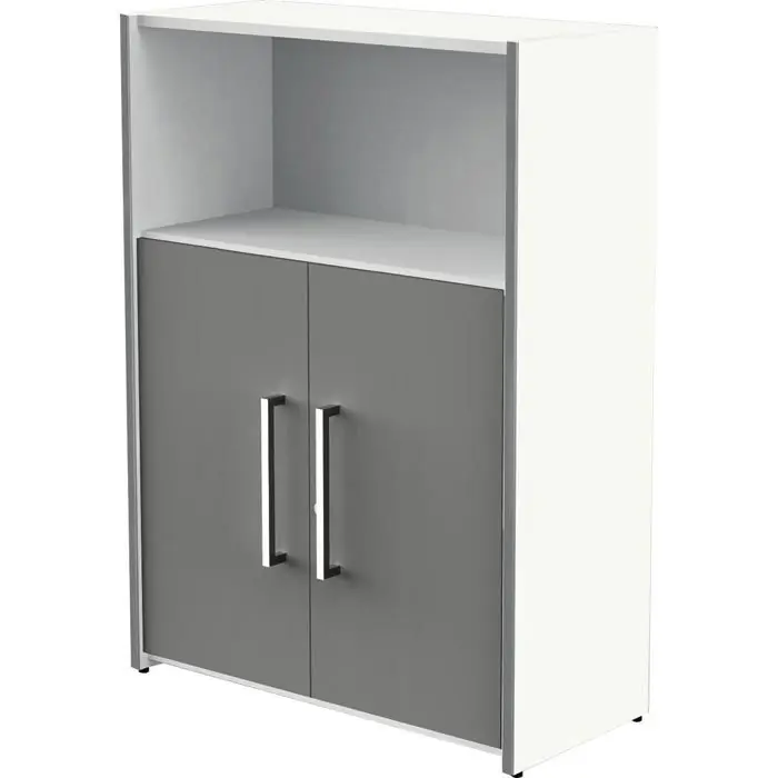 Kerkmann Kombischrank Move 3, graphit / weiß, abschließbar, mit 2 Drehtüren, (B/H/) 80 x 111 cm Geprüft