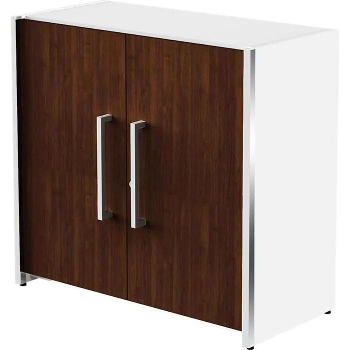 Kerkmann Aktenschrank Aveto, aus Holz, abschließbar, 80 x 76 x 38 cm (B/H/T), wenge / weiß Neuheit