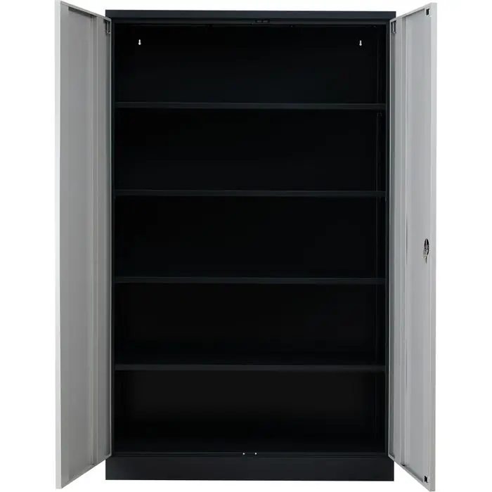 G-Office Aktenschrank FLC.19/N, aus Metall, abschließbar, 92 x 195 x 42 cm (B/H/T), grau / anthrazit Bestseller