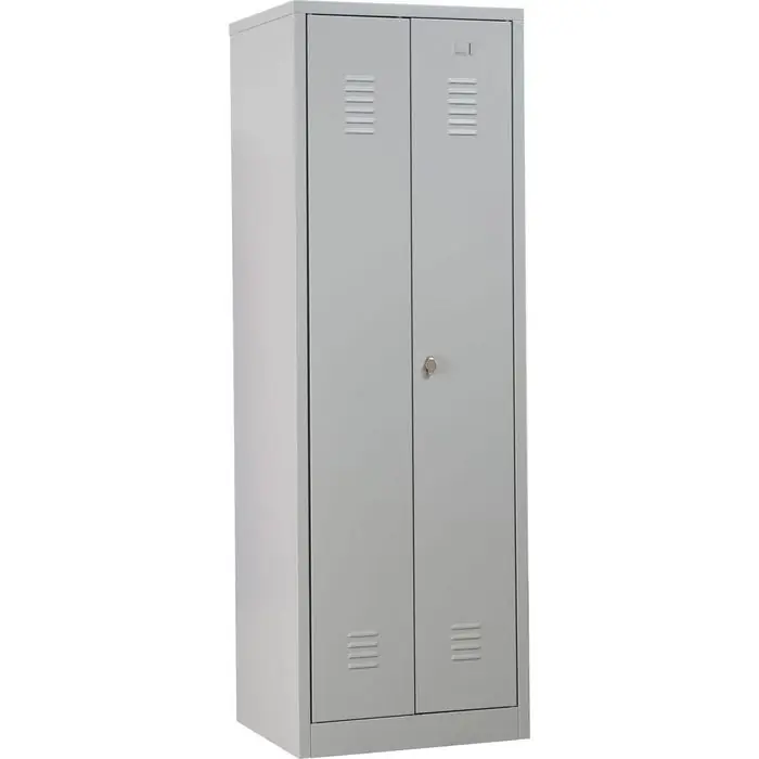 Wochenendangebot G-Office Spind WRC/2.1860.V2, Doppelspind, lichtgrau, 2 Abteile, mit Drehriegelschloss, 60 x 180 cm