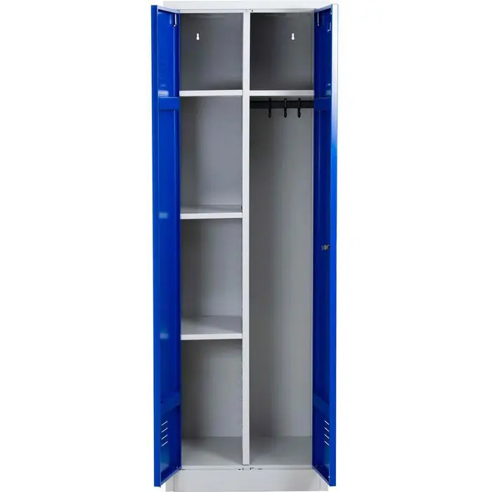 G-Office Mehrzweckschrank CLC/FD.1860, abschließbar, blau, für Staubsauger, 5 Fächer, Drehriegel, Metall, 60 x 180 x 50cm Jetzt Kaufen