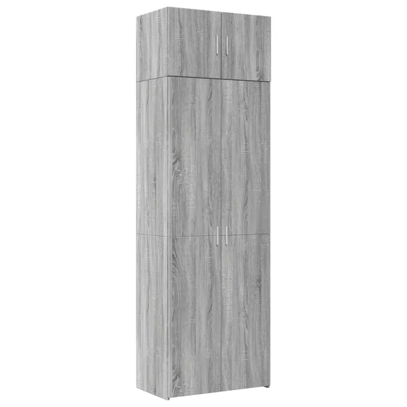 Garantierte Lieferung vidaXL Hochschrank Grau Sonoma 70x42,5x225 cm Holzwerkstoff