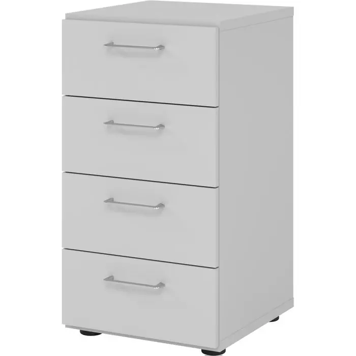 Hammerbacher Kommode Serie 9 Advanced, lichtgrau, mit 4 Schubladen, 40 x 74,8 x 41,7cm Top-Seller