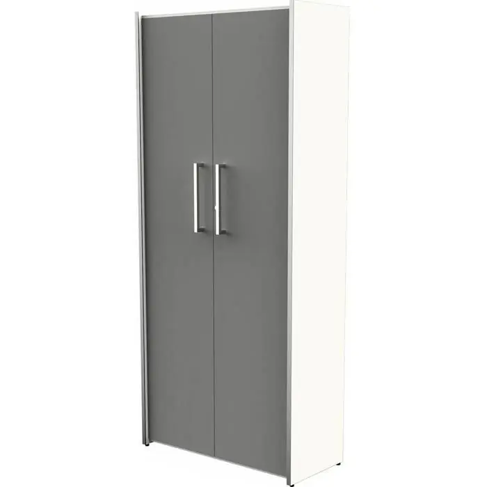 Markenware Kerkmann Aktenschrank start up, aus Holz, abschließbar, 80 x 183 x 38 cm (B/H/T), graphit / weiß