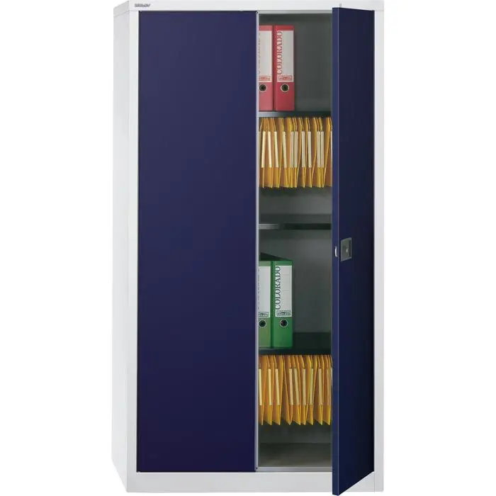 Bisley Aktenschrank E722A03, aus Metall, abschließbar, 91 x 180 x 40cm (B/H/T), blau / grau Angebot