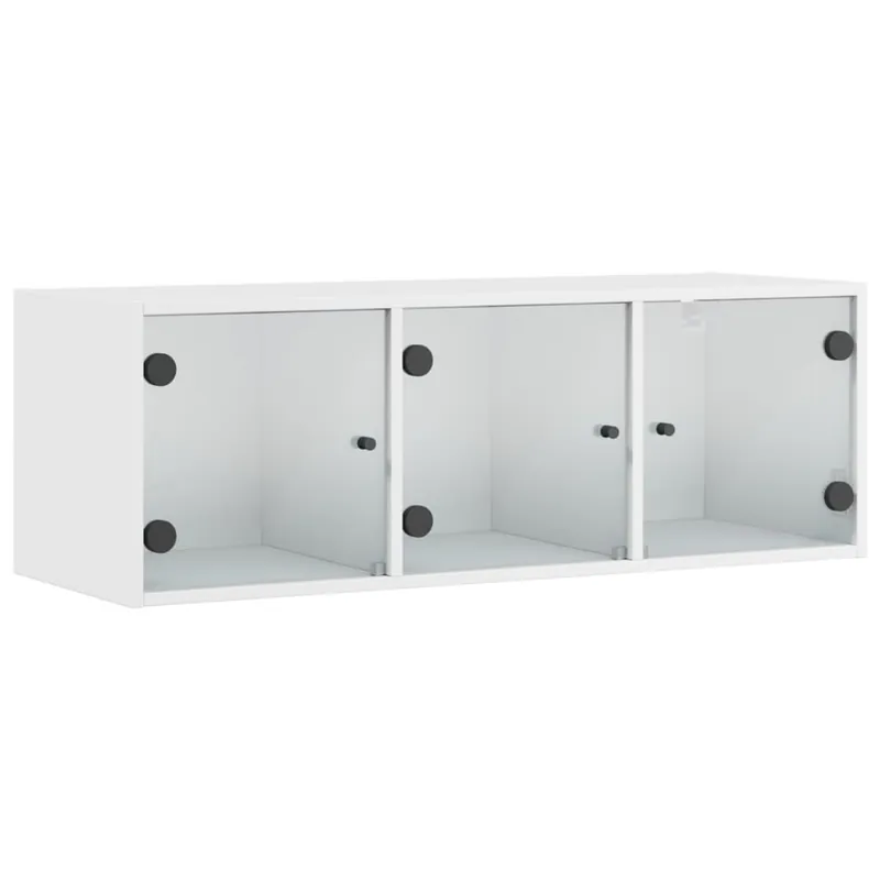 vidaXL Wandschrank mit Glastüren Weiß 102x37x35 cm Sofort Bestellen