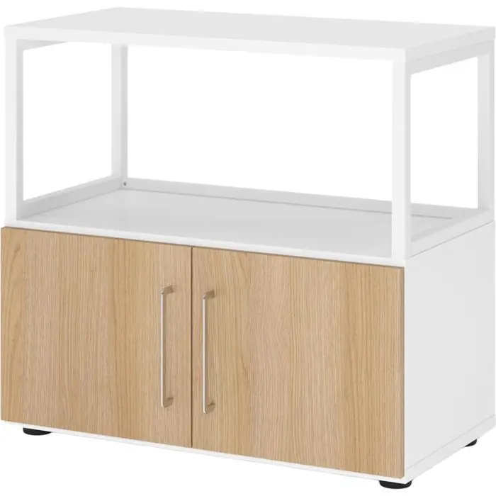 Neu Im Sortiment Hammerbacher Kombischrank FW28T1RG, weiß / eiche, mit 2 Drehtüren, (B/H) 80 x 75 cm