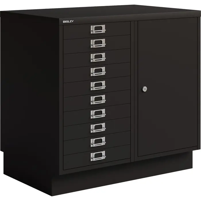 Sonderangebot Bisley Schubladenschrank MultiDrawer, aus Metall, 10 Schübe & 1 Tür, schwarz, (B/H/T) 70 x 67 x 45cm