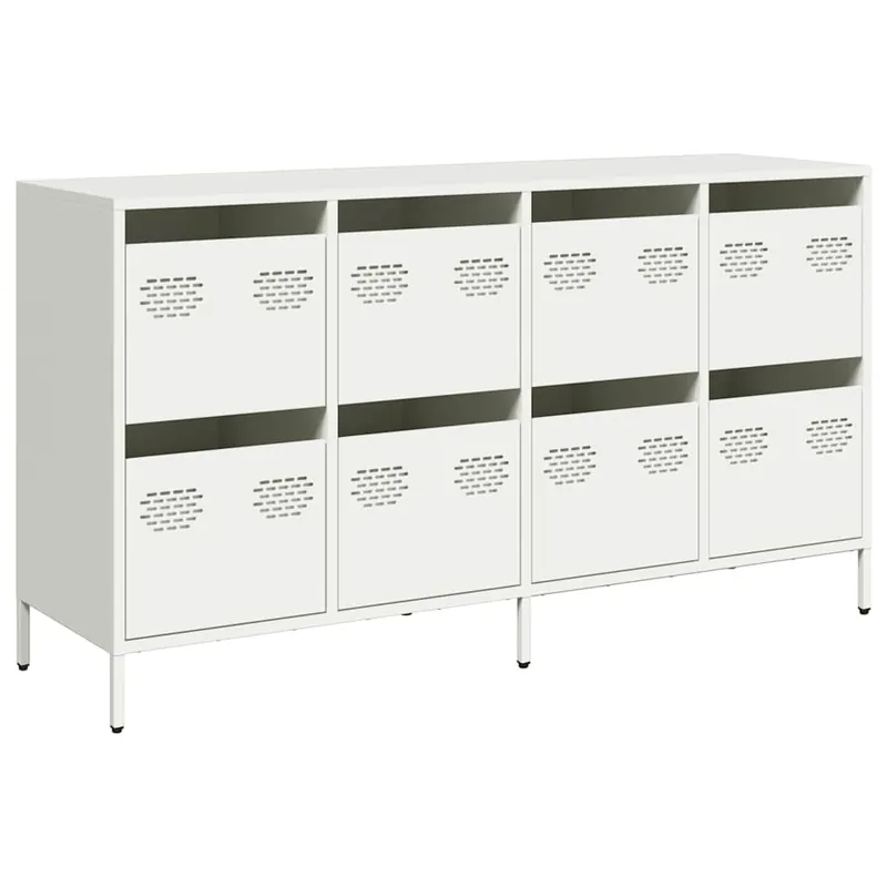 vidaXL Sideboard Weiß 135x39x73,5 cm Kaltgewalzter Stahl Billig