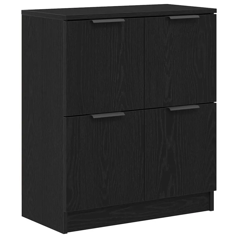 vidaXL Sideboard Schwarz Eichen-Optik 60 x 30 x 70 cm Holzwerkstoff Schneller Versand