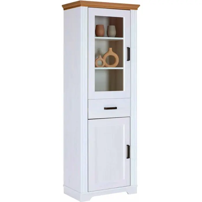 Inter-Link Küchenschrank Malumo Collection, weiß, 68 x 193 cm, mit 2 Türen, 1 Schublade & 5 Fächer Ausverkauf