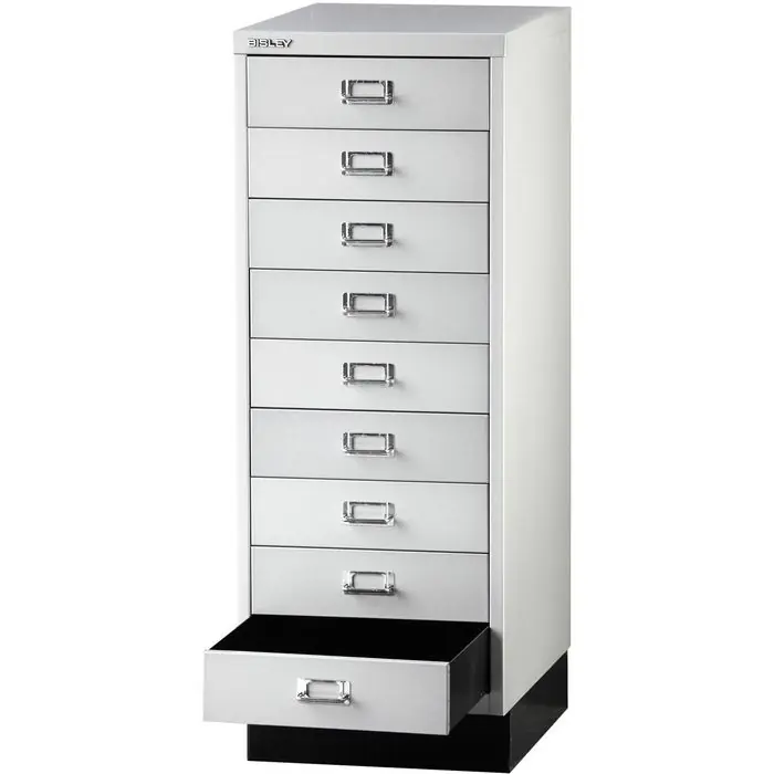Bisley Schubladenschrank MultiDrawer, aus Metall, 9 Schübe, silber, (B/H/T) 35 x 94 x 43cm Gratis Versand