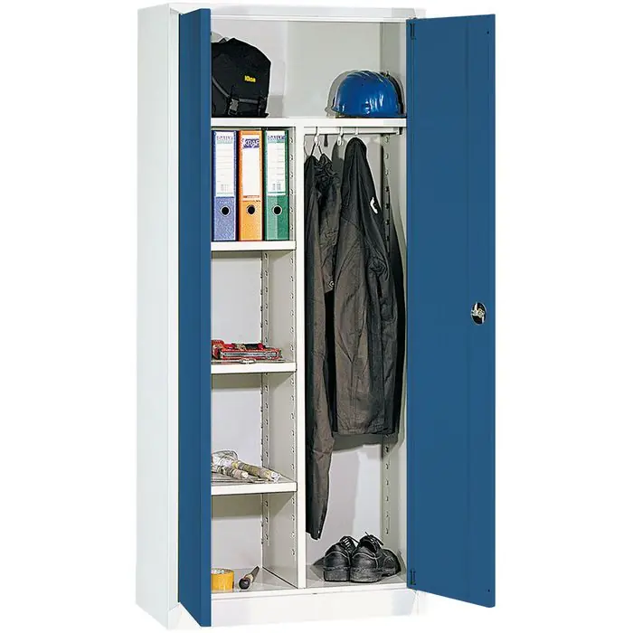 Neue Kollektion G-Office Mehrzweckschrank UNC.19/N, abschließbar, blau, für Staubsauger, 5 Fächer, aus Metall, 92 x 195 x 42 cm