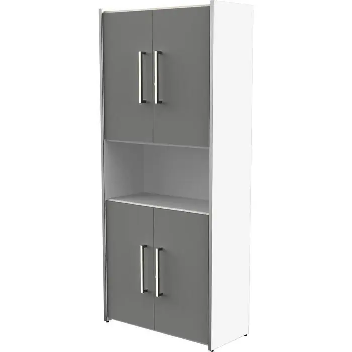 Garantierte Lieferung Kerkmann Kombischrank Move 3, graphit / weiß, abschließbar, mit 4 Drehtüren, (B/H/) 80 x 183 cm