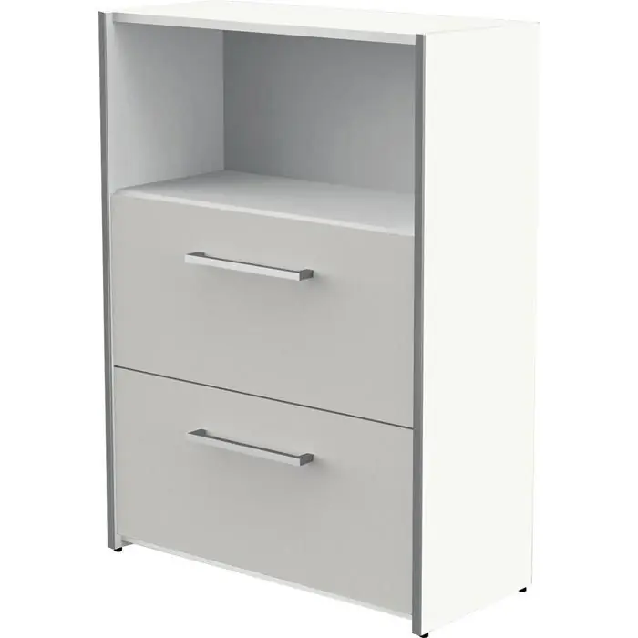 Echt Kerkmann Kombischrank Move 3, lichtgrau / weiß, mit 2 Hängeregisterauszügen, (B/H) 80 x 111 cm