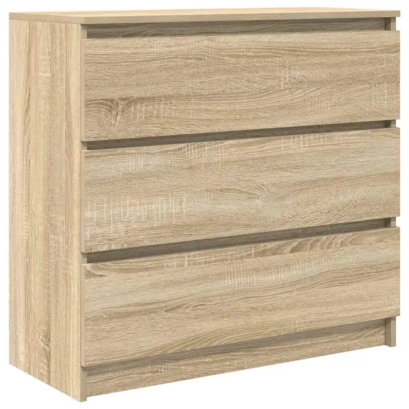 Geprüft vidaXL Sideboard Sonoma-Eiche 80x35x76 cm Holzwerkstoff