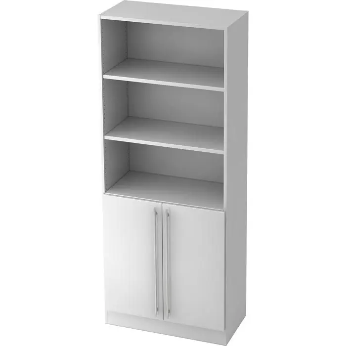 Hammerbacher Kombischrank H-Serie, weiß, mit 2 Drehtüren, (B/H) 80 x 200 cm Kostenloser Rückversand