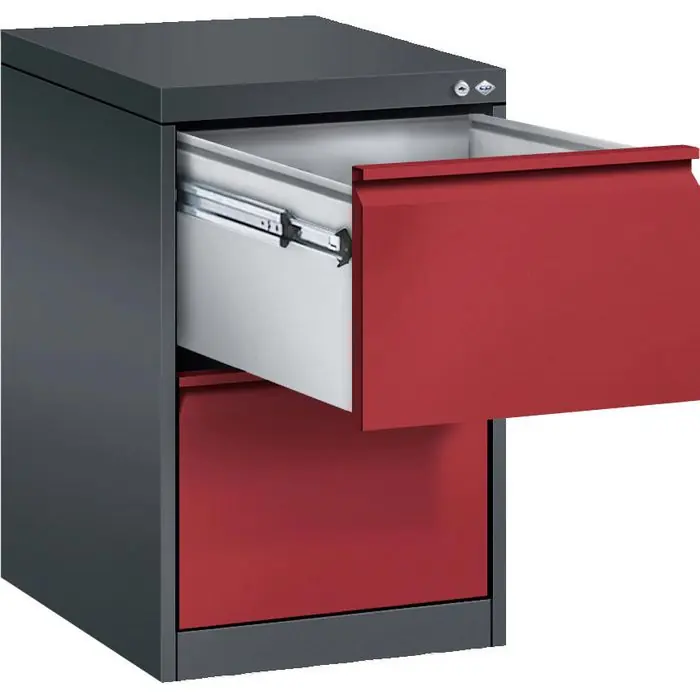 CP-Möbel Hängeregisterschrank Acurado C2000, 1-bahnig, 2 Schübe, anthrazit / rot Jetzt Bestellen