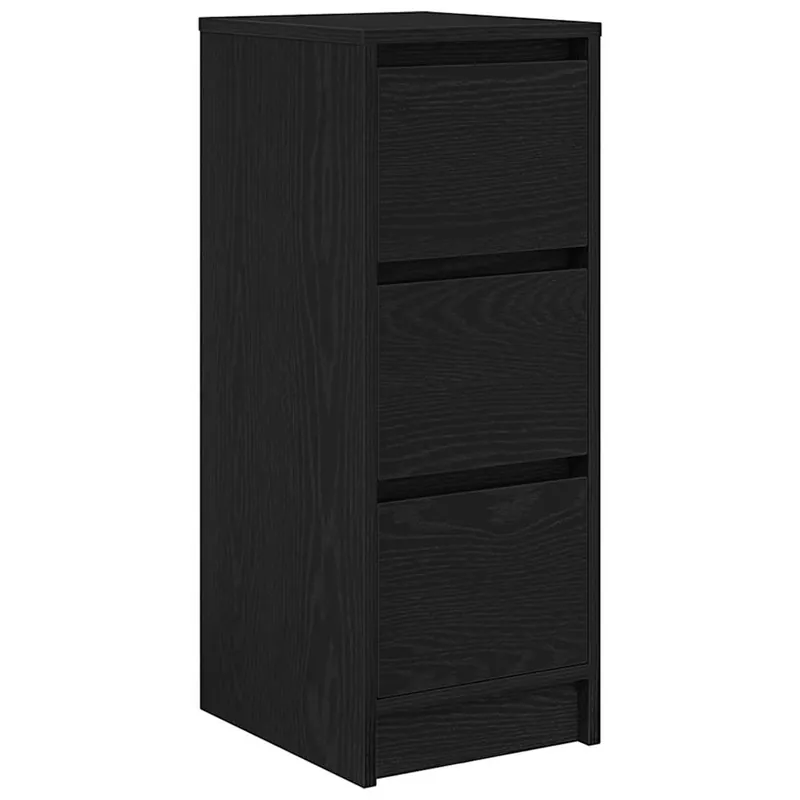 vidaXL Sideboard Schwarz Eichen-Optik 29,5x34x76 cm Holzwerkstoff Nur Heute