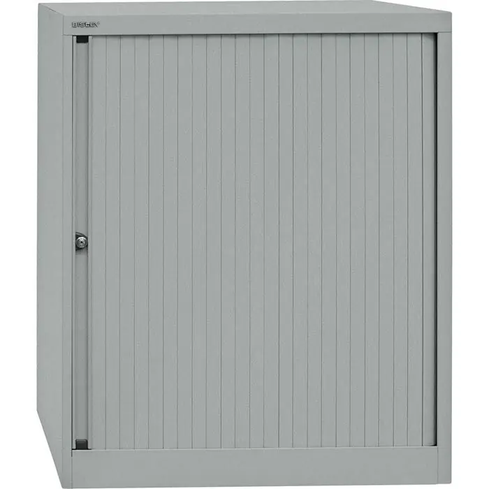Zertifiziert Bisley Rollladenschrank ET408102S, aus Metall, abschließbar, 80 x 102,9 x 43 cm (B/H/T), silber, 2 Böden