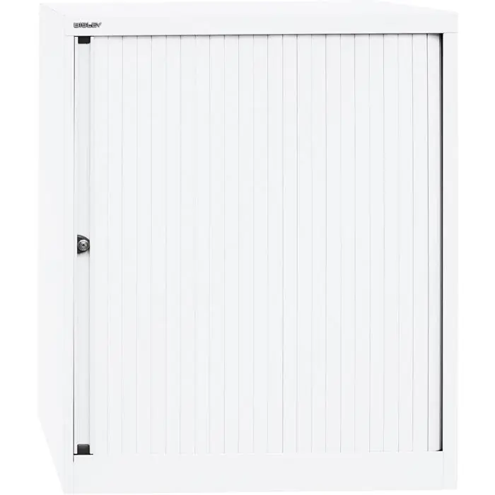 Top-Preis Bisley Rollladenschrank ET408102S, aus Metall, abschließbar, 80 x 102,9 x 43 cm (B/H/T), weiß, 2 Böden