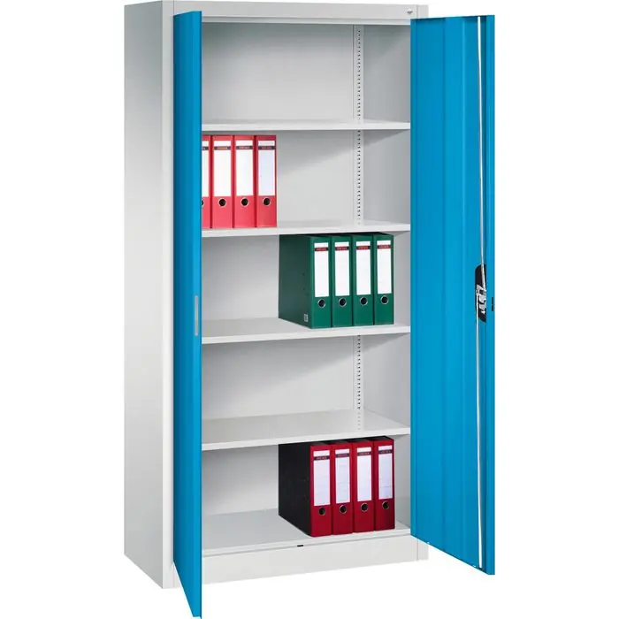 Must-Have CP-Möbel Aktenschrank Acurado C2000, aus Metall, abschließbar, 93x195x40cm (B/H/T) lichtblau / grau
