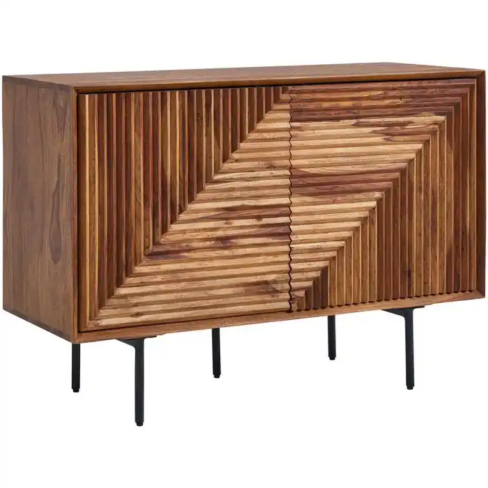 Sonderangebot Wohnling Sideboard WL6.560, sheesham, mit Türen, 100 x 71cm, Massivholz