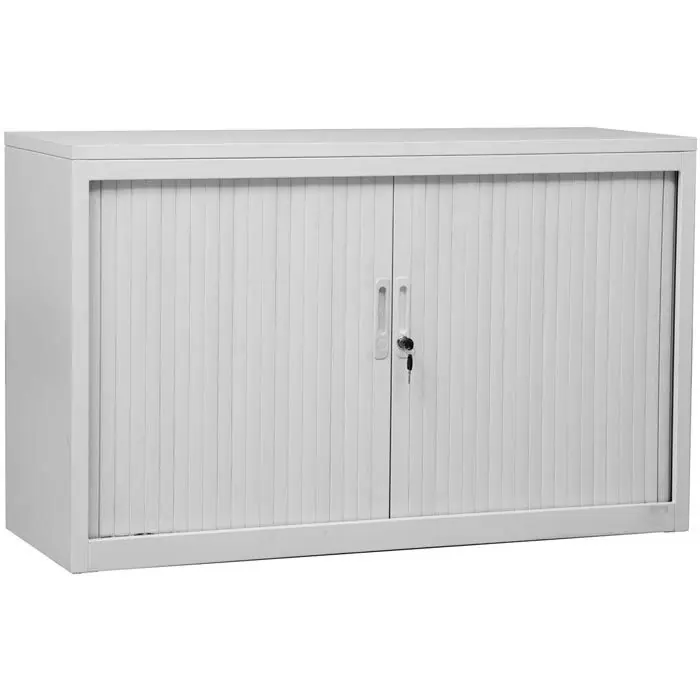 Neu Im Sortiment G-Office Rollladenschrank SDCT.0712, aus Metall, abschließbar, 120 x 75 x 46 cm (B/H/T), weiß, 1 Boden