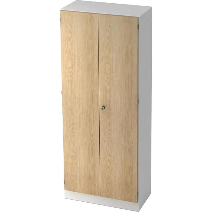 Neu Im Sortiment Hammerbacher Aktenschrank R-Serie, aus Holz, abschließbar, 80x200,4x42cm (B/H/T), eiche / weiß