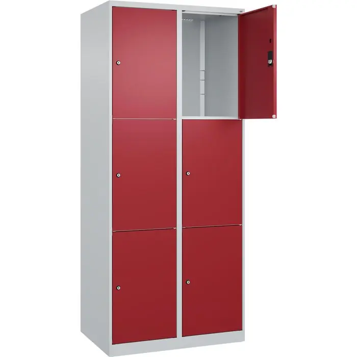 Aktuell CP-Möbel Schließfachschrank Classic Plus, rot, 6 Fächer, Stahl, 80 x 185cm, mit Zylinderschloss
