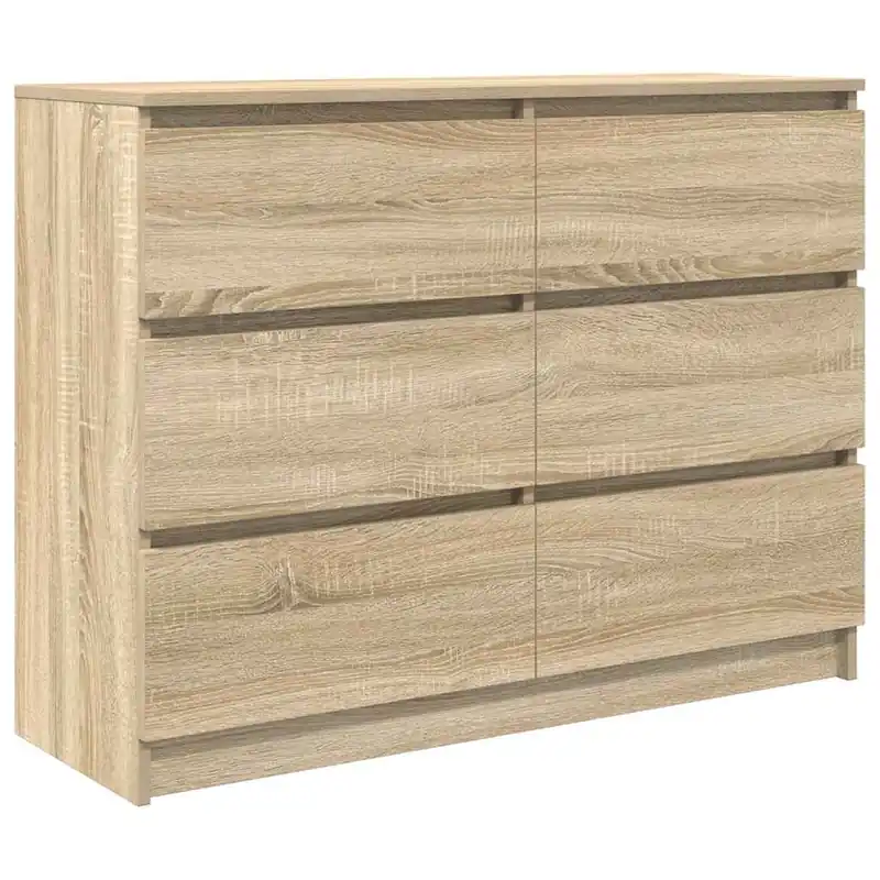 vidaXL Sideboard Sonoma-Eiche 100x35x76 cm Holzwerkstoff Bestpreis