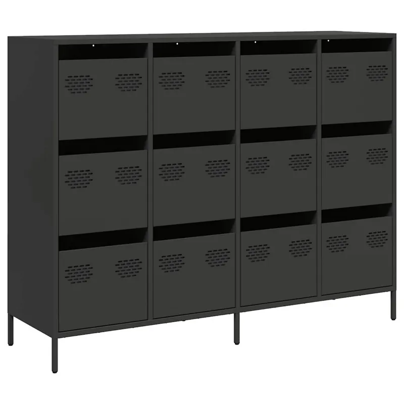 vidaXL Sideboard Schwarz 135x39x103,5 cm Kaltgewalzter Stahl Knallerangebot