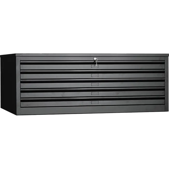 Nur Heute G-Office Planschrank MPC/5, DIN A1, 5 Schübe, 113 x 53 x 83 cm, schwarz