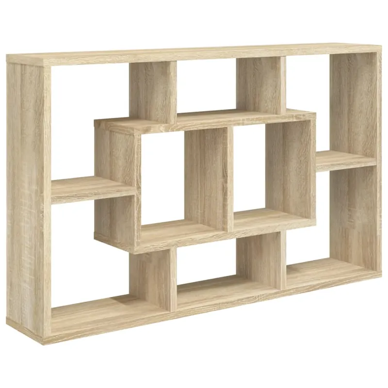 vidaXL Wandregal Sonoma-Eiche 85x16x52,5 cm Holzwerkstoff Sonderaktion